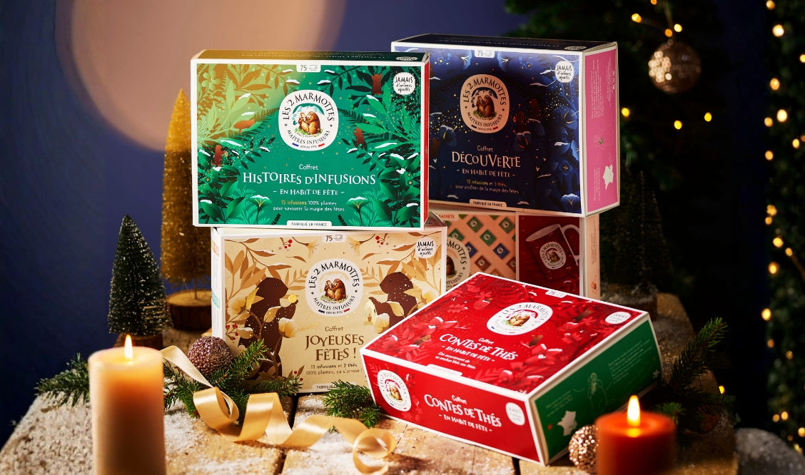 Coffrets cadeaux thés et infusions pour Noël - fabrication française