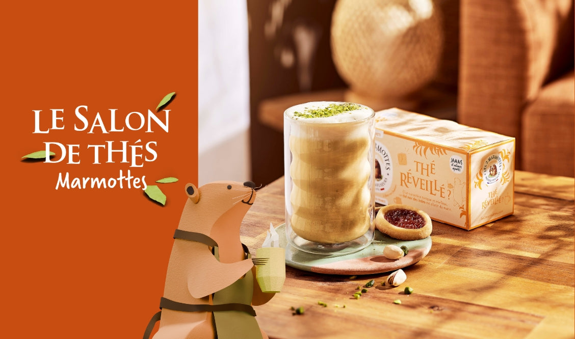 Recette Latté pistache au thé noir : un Pistachio latte façon marmotte