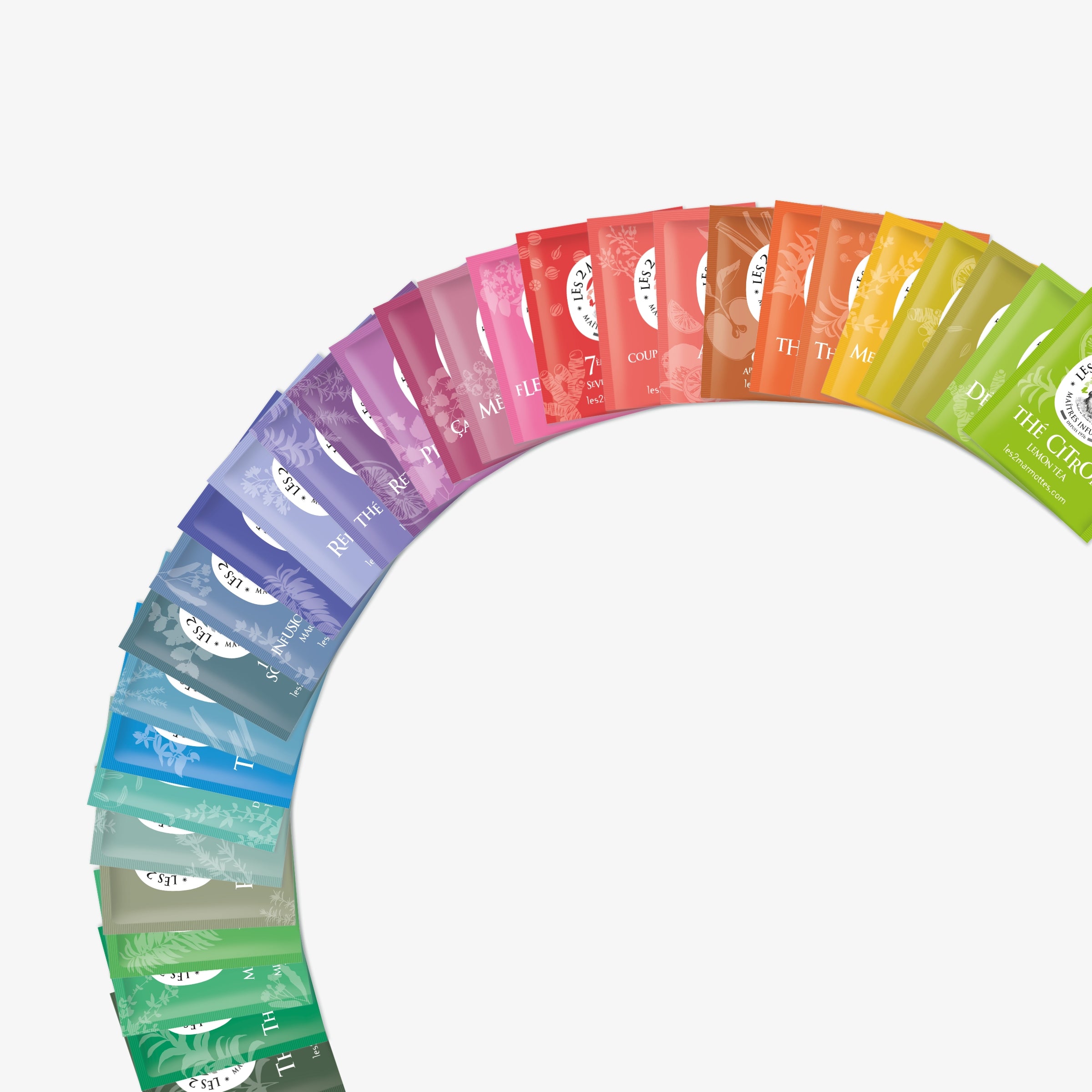 La boîte découverte, 1 sachet de chaque infusion et thé des 2 marmottes : idéal pour un cadeau à petit prix