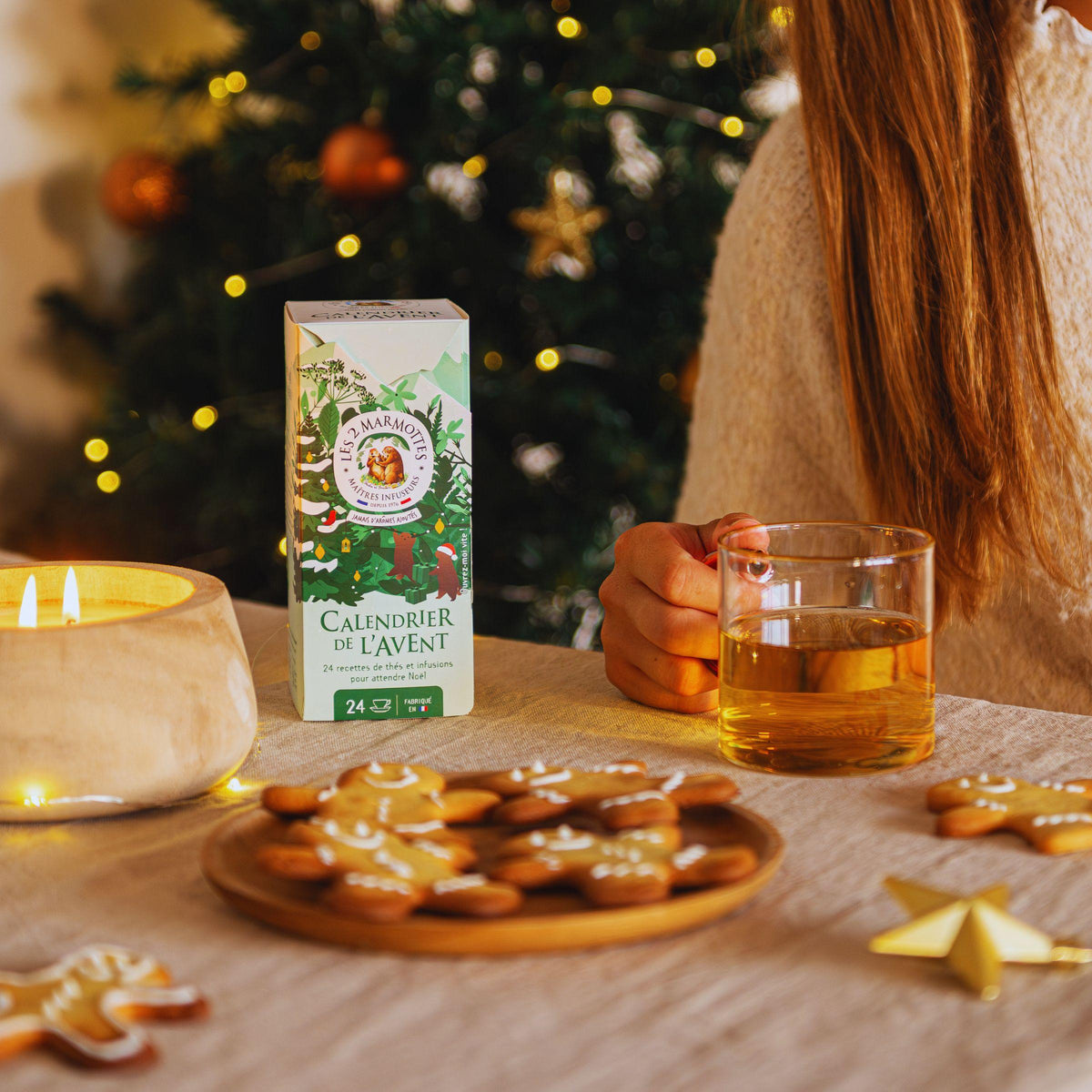 petit Calendrier de l'avent compact thés et tisanes, 24 sachets différents pour attendre noel