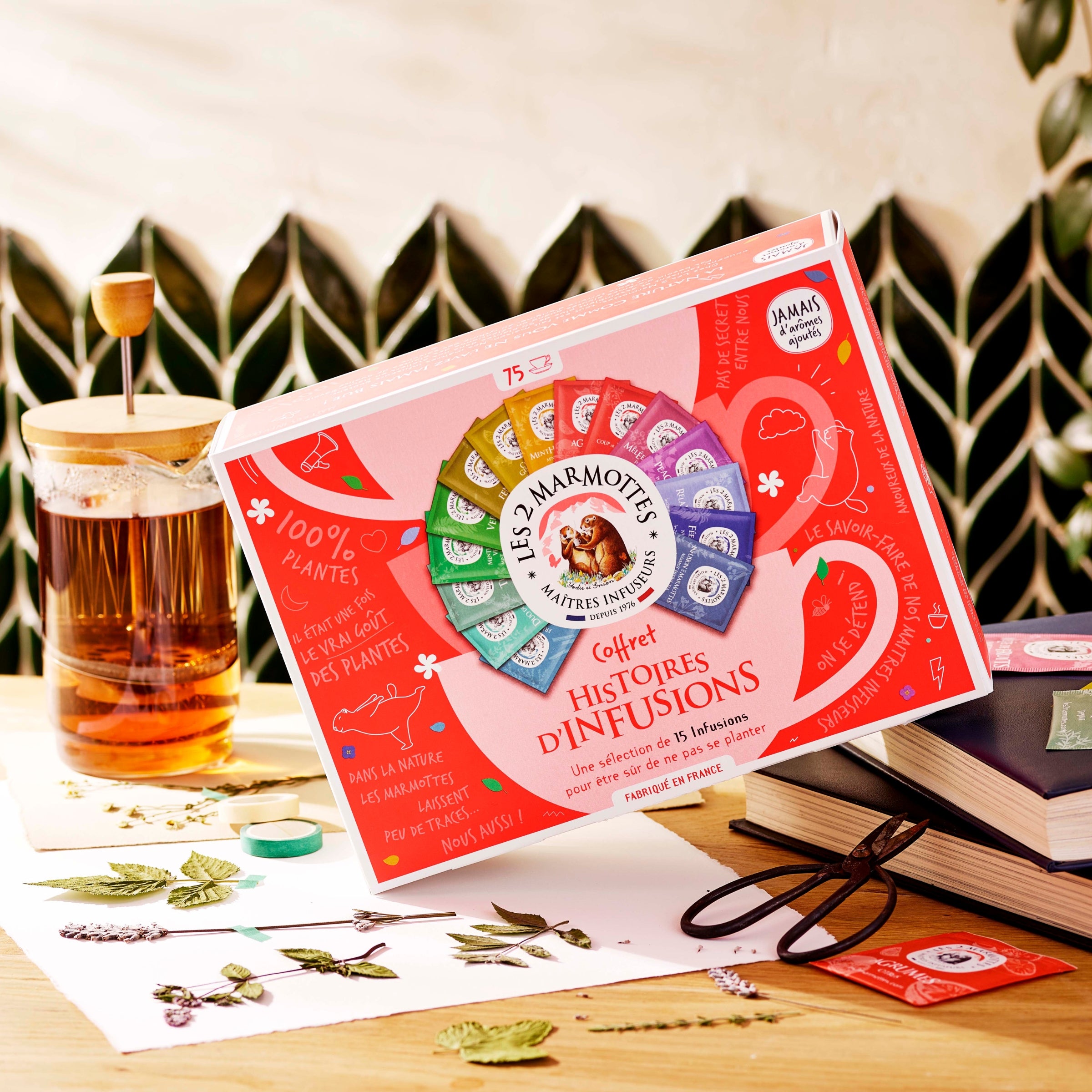 Idée cadeau pour grand mère : coffret tisanes à boire toute la journée