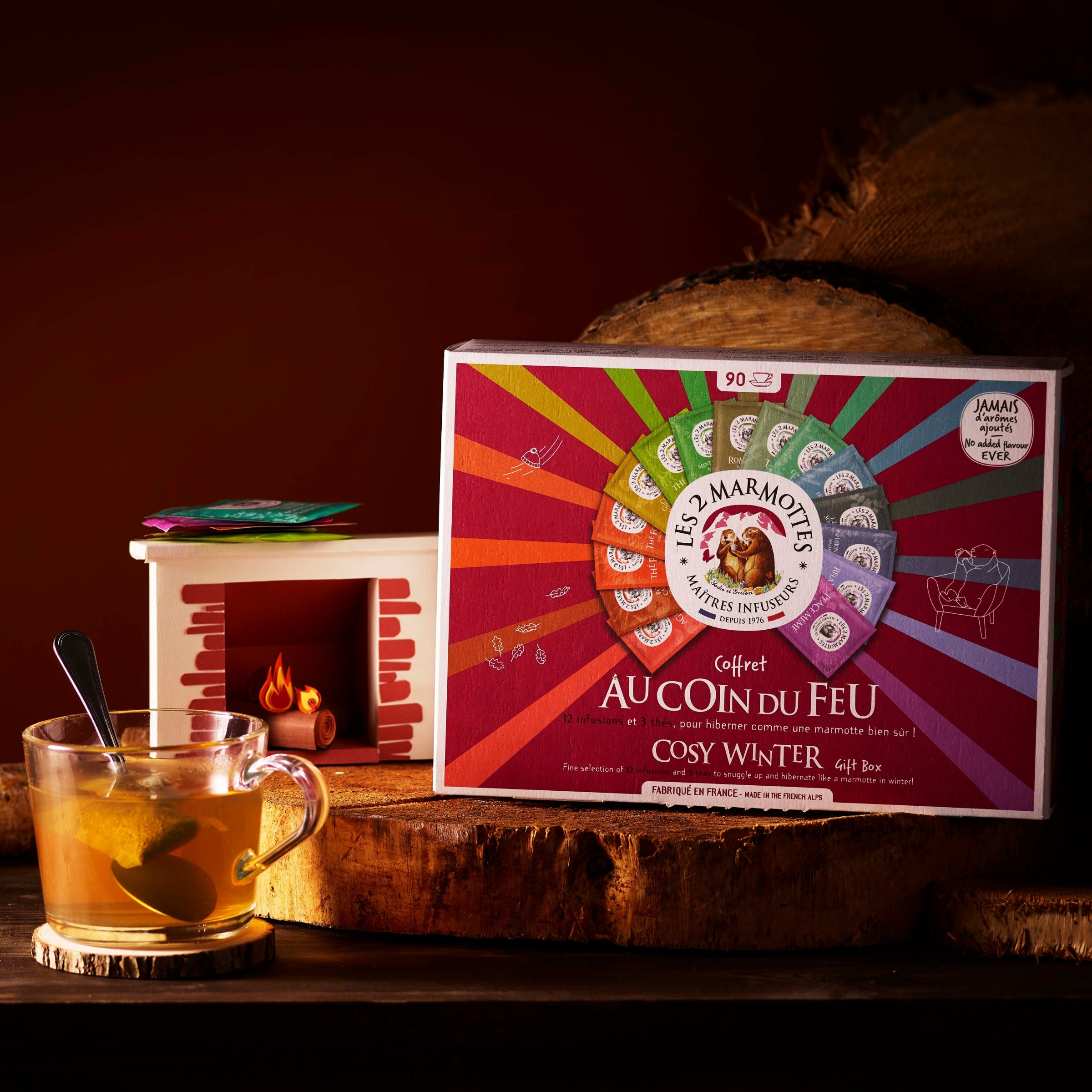 Maxi coffret tisanes et thés made in france, idée cadeau noel