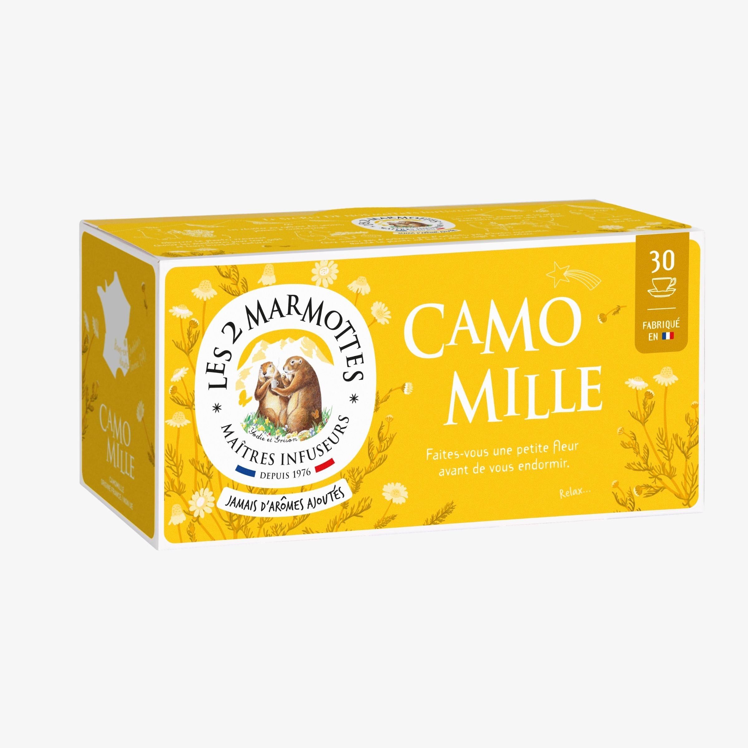 Infusion camomille 100% plantes Les 2 Marmottes - Made In France - sans arômes ajoutés