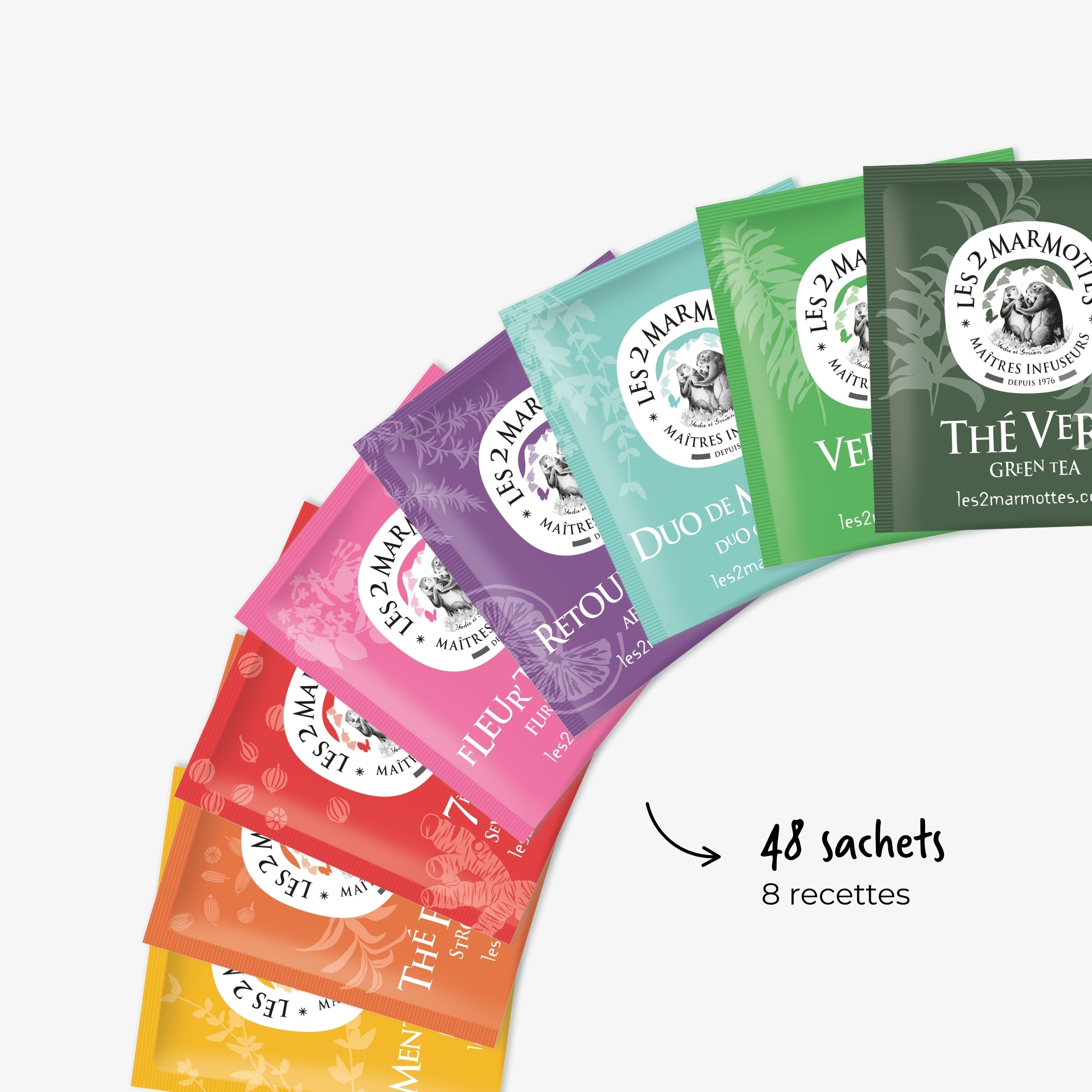 Ce coffret de tisanes bio contient 8 recettes différentes et 48 sachets au total, un bon rapport qualité-prix pour un cadeau à moins de 15€