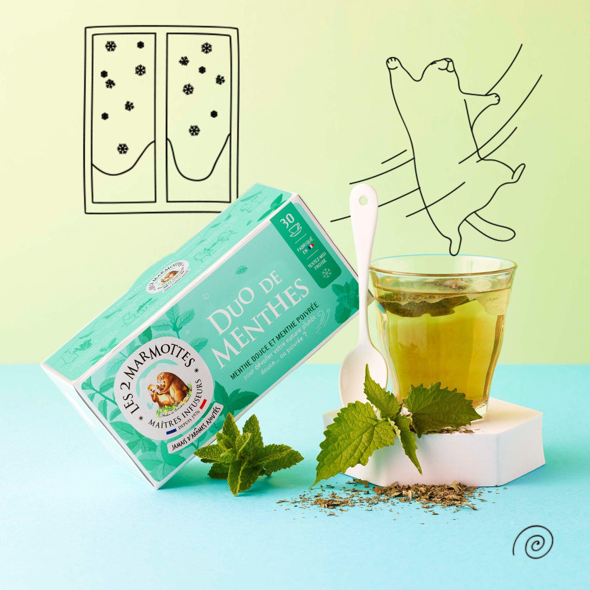 Tisane aux 2 menthes les 2 marmottes