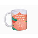 Mug rose à décor de montagne et marmotte relax avec citation "ma plus belle histoire de mug c'est toi"