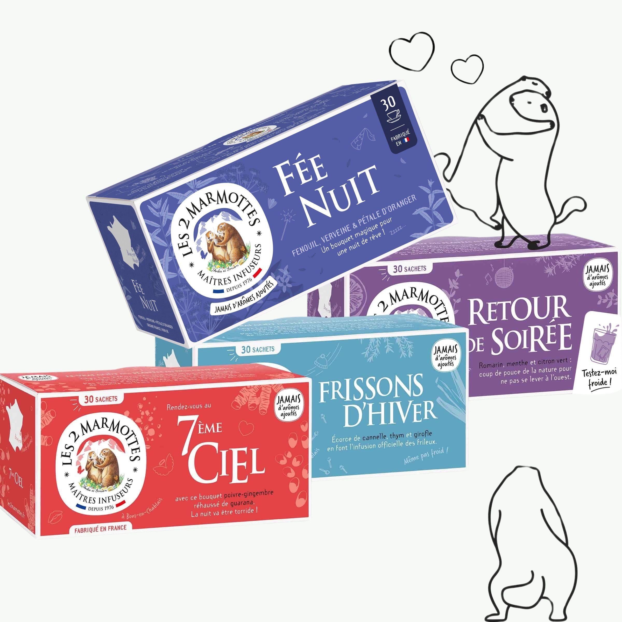 Pack de 4 infusions pour la St Valentin : pour déclarer sa flemme ou sa flemme