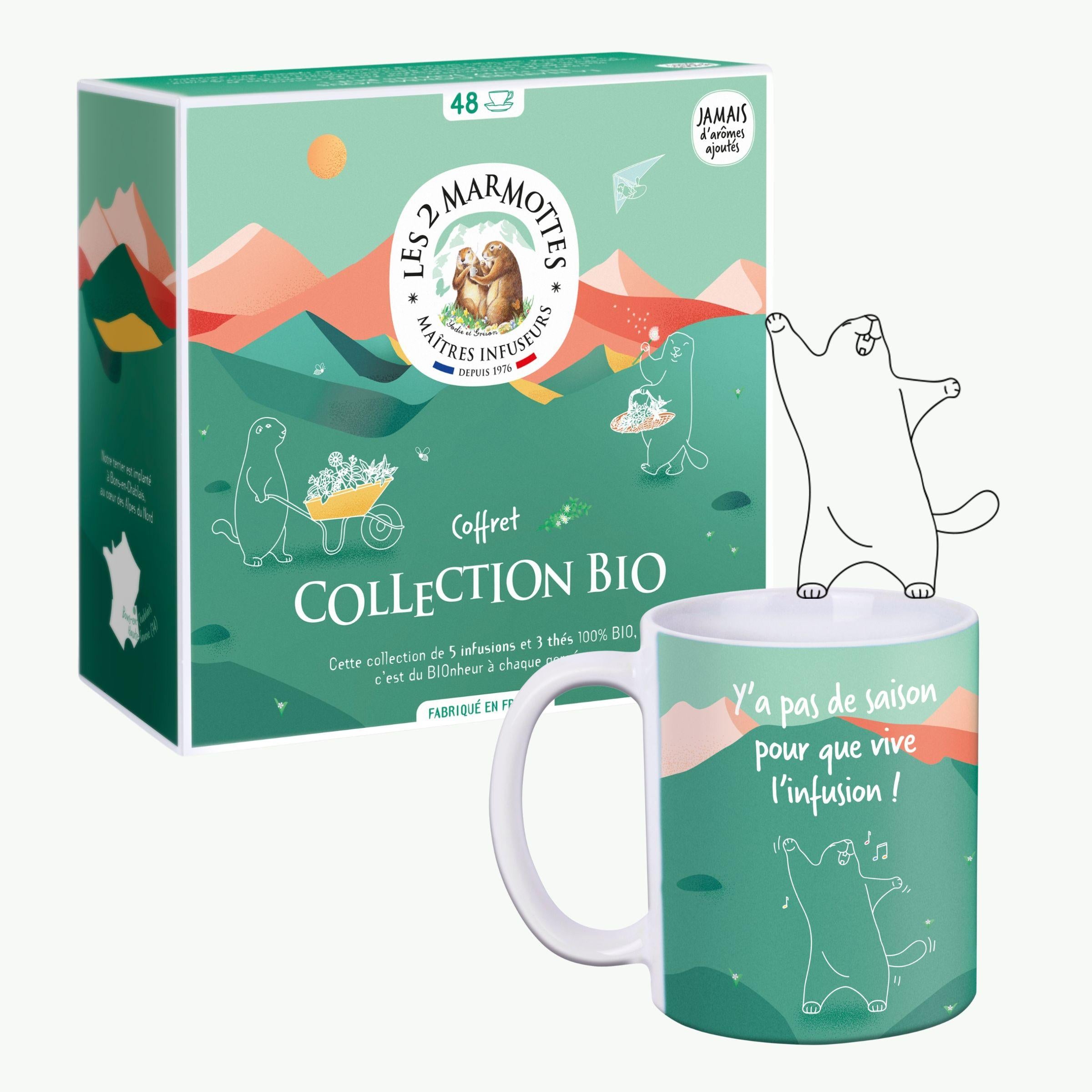 1 Coffret thé et tisanes bio + son mug assorti
