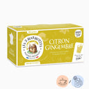 Tisane citron gingembre Les 2 Marmottes, infusion sans arômes ajoutés, à boire chaude ou glacée