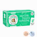 Tisane menthe tilleul et verveine Les 2 Marmottes, infusion naturelle sans arômes ajoutés, à boire chaude ou en infusion glacée