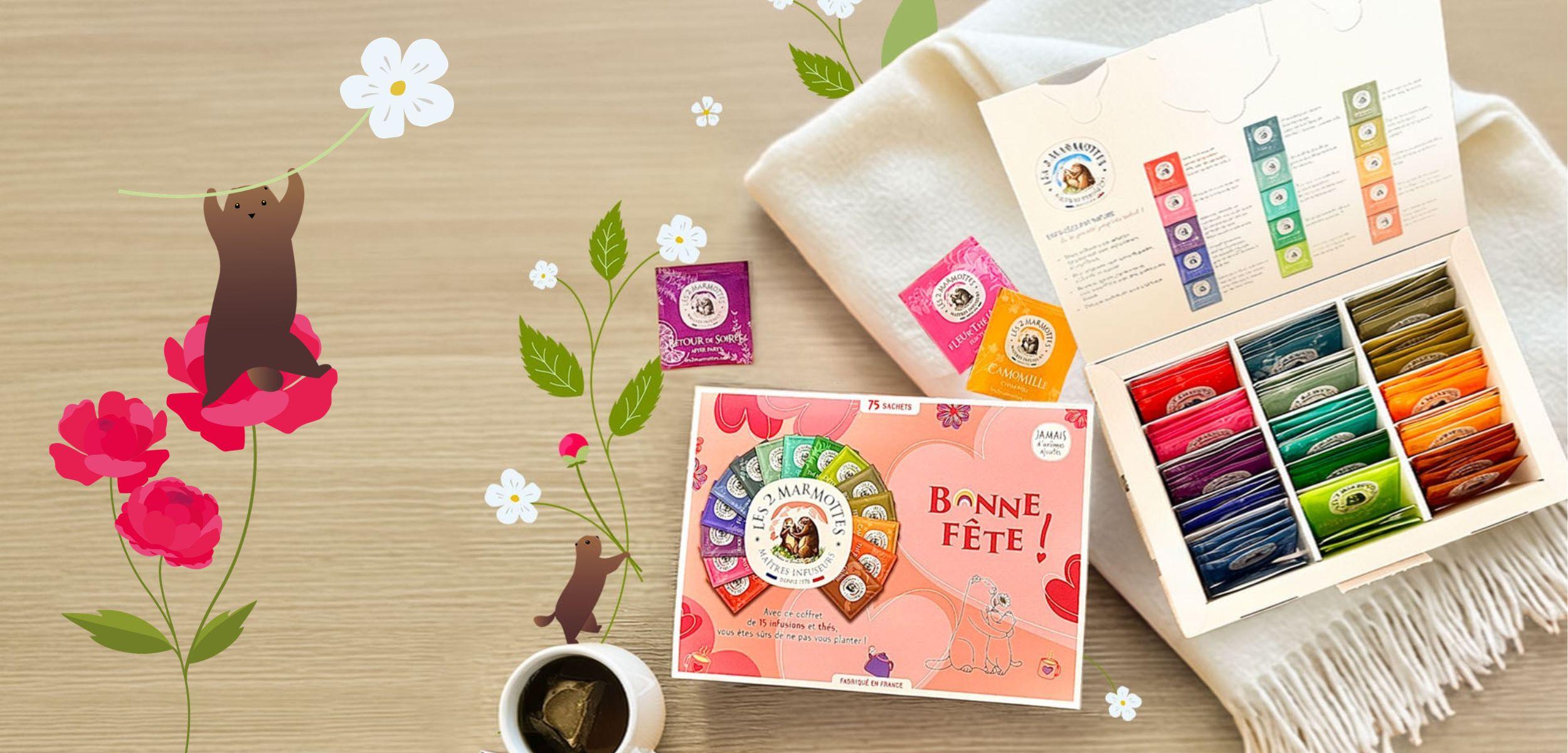 Coffret cadeau tisanes et thés fete des mères