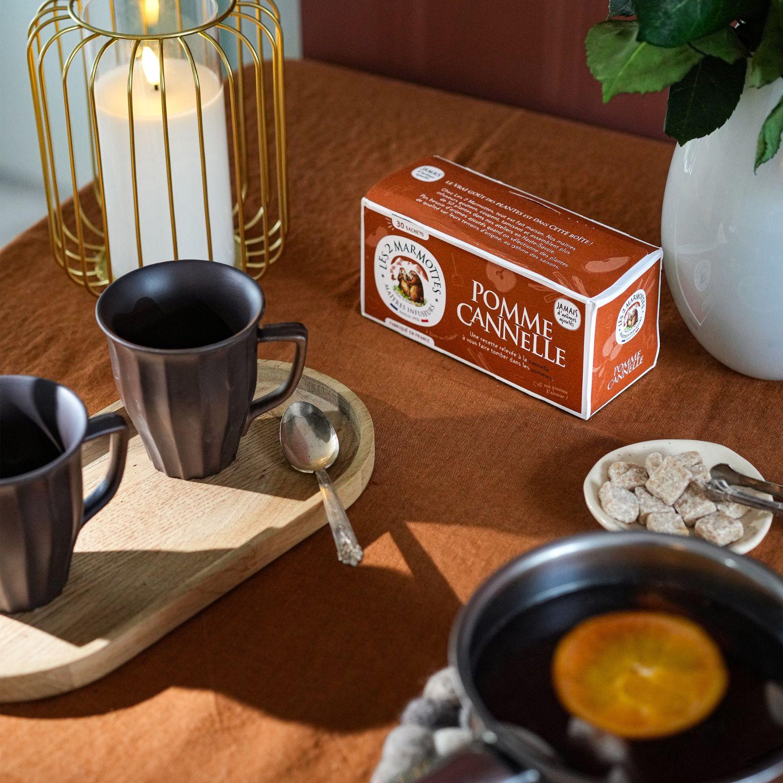 Tisane cannelle et pomme, saveurs épicées réconfortantes et gourmandes