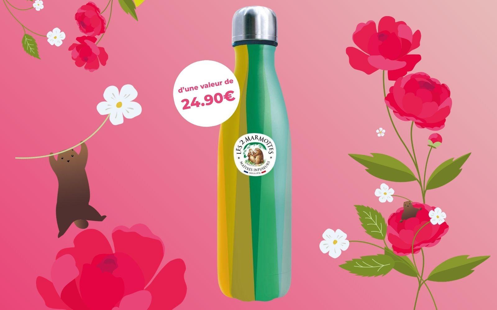 Gourde isotherme multicolore