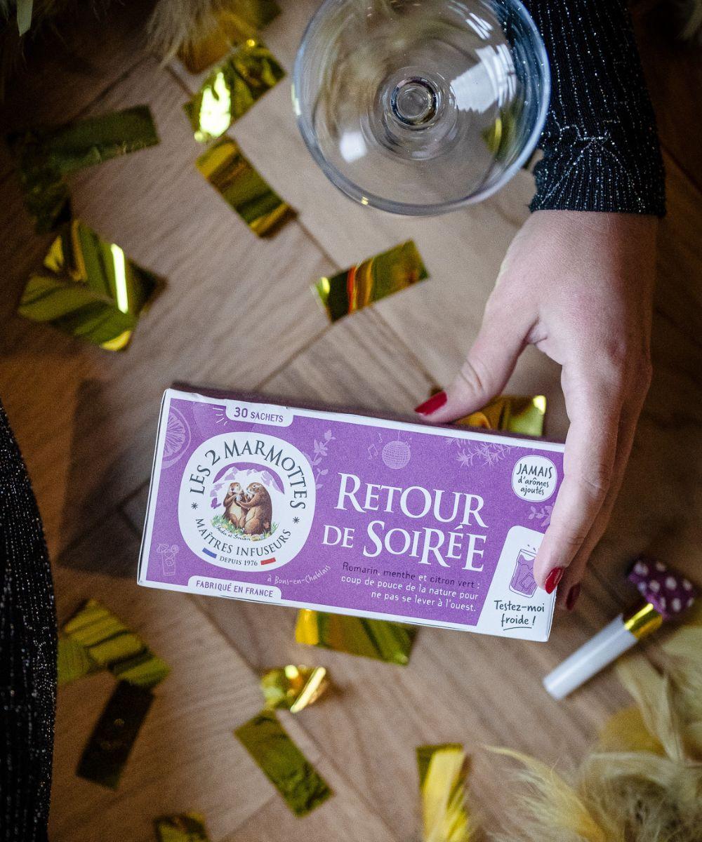 Recette de cocktail sans alcool Dry January à base de tisane Retour de soirée