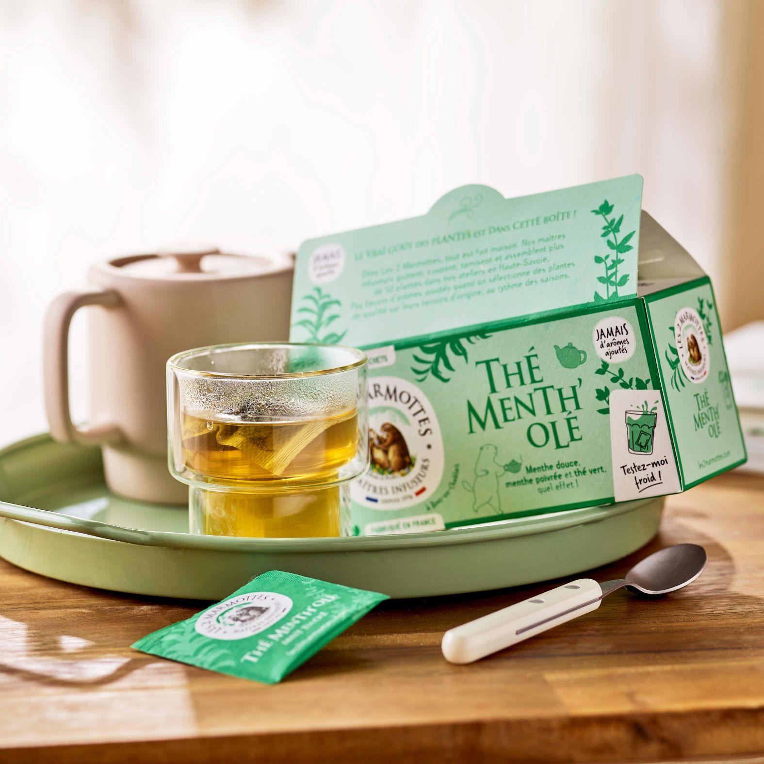 Thé vert menthole aux 2 menthes, ingrédients biologiques