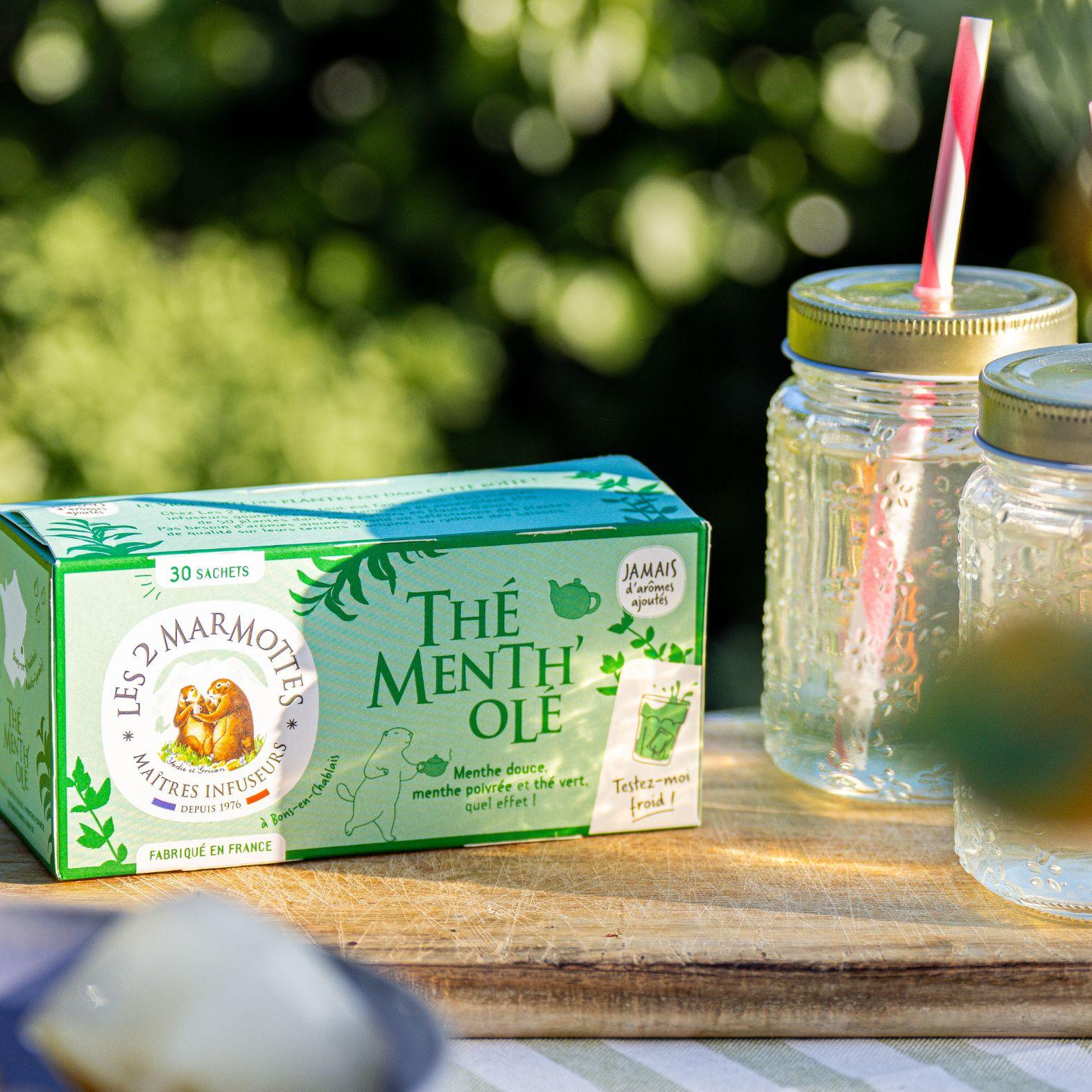 Thé vert à la menthe, à tester en version thé glacé maison