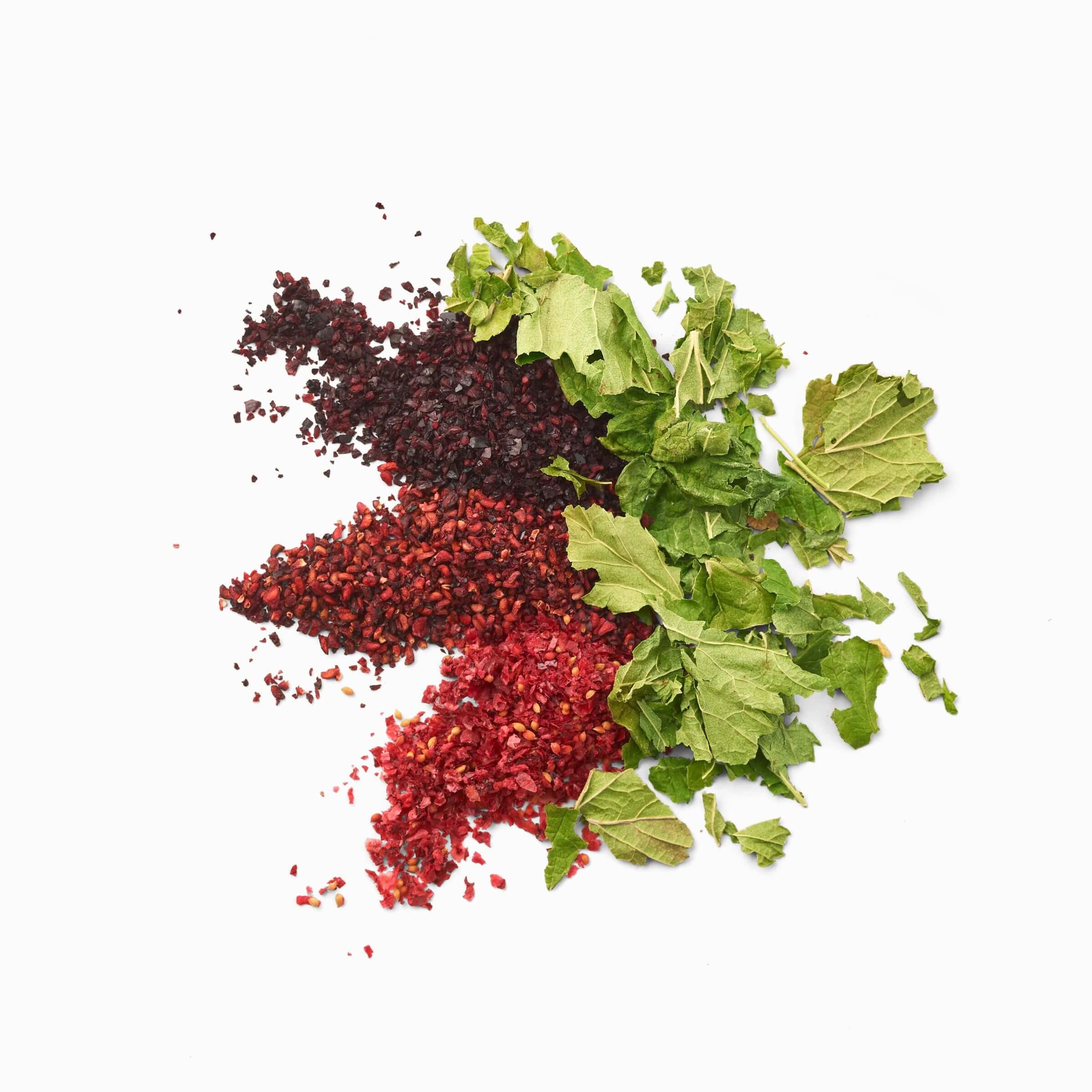 Tisane aux vrais fruits rouges, framboise cassis airelle