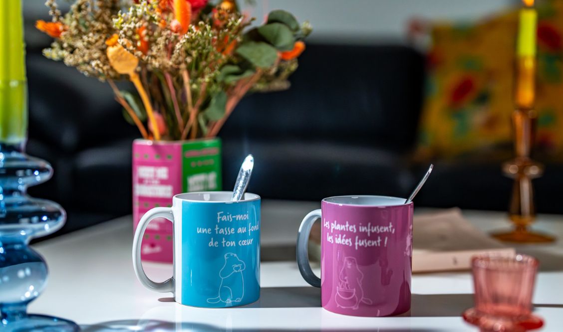 Mugs les 2 marmottes, mugs colorés avec citations amusantes