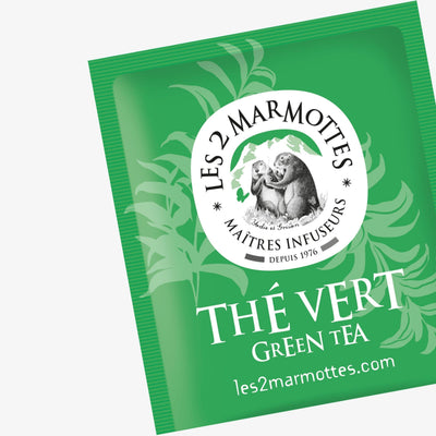 sachet thé vert bio les 2 marmottes