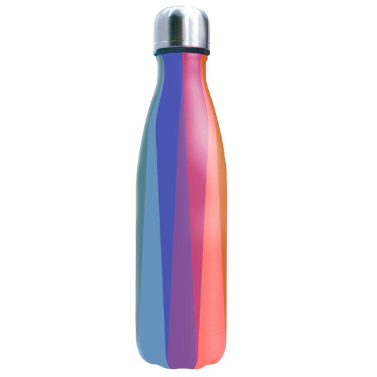 Gourde isotherme motif multicolore - vue du dos