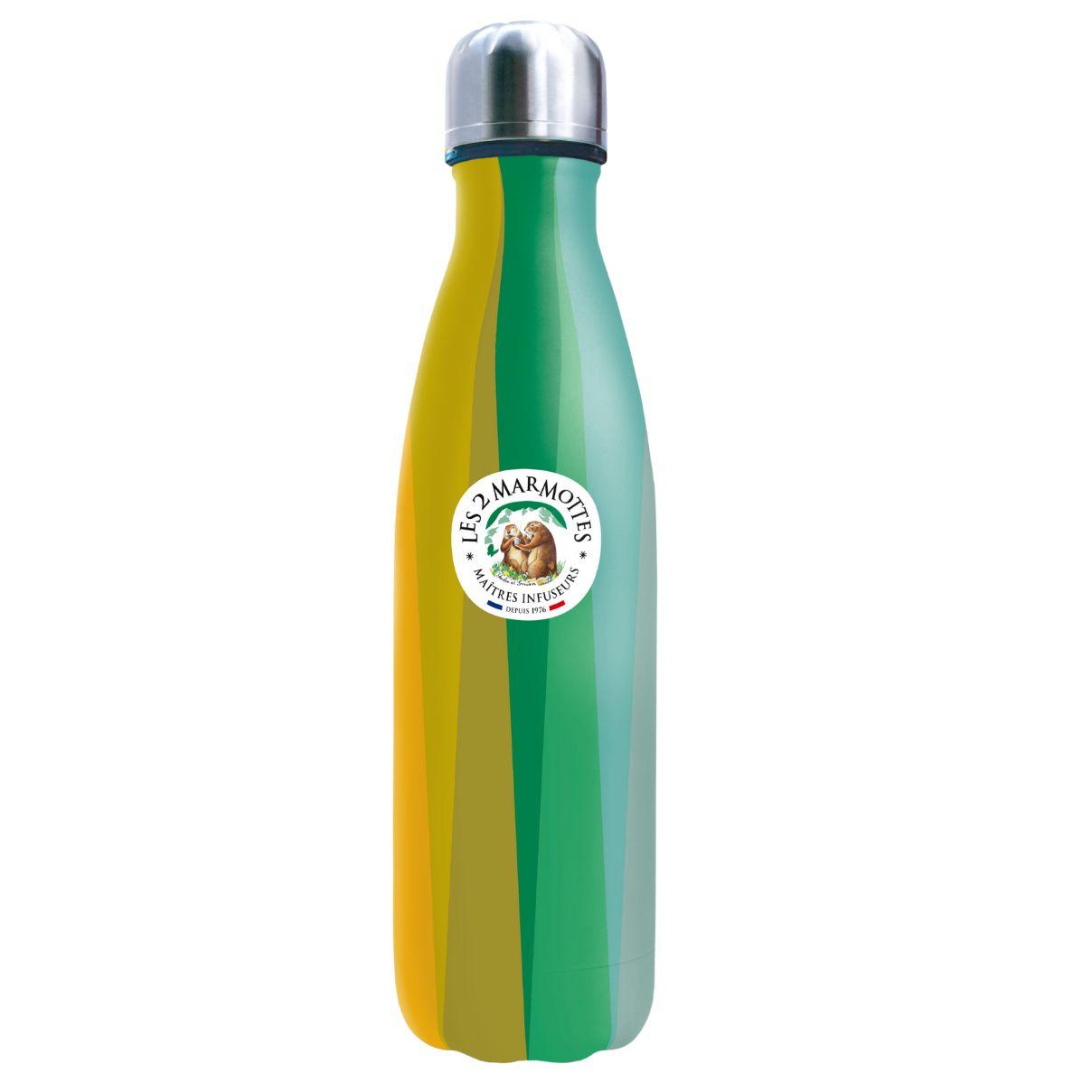 Gourde isotherme multicolore motif arlequin