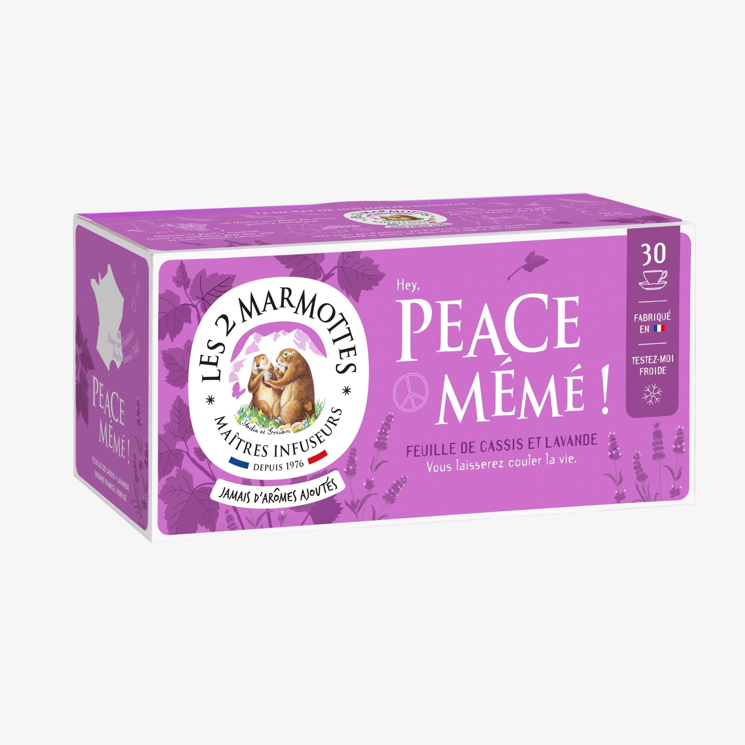 Infusion Peace Mémé lavande et feuilles de cassis Les 2 Marmottes - Made in France - Sans arômes ajoutés