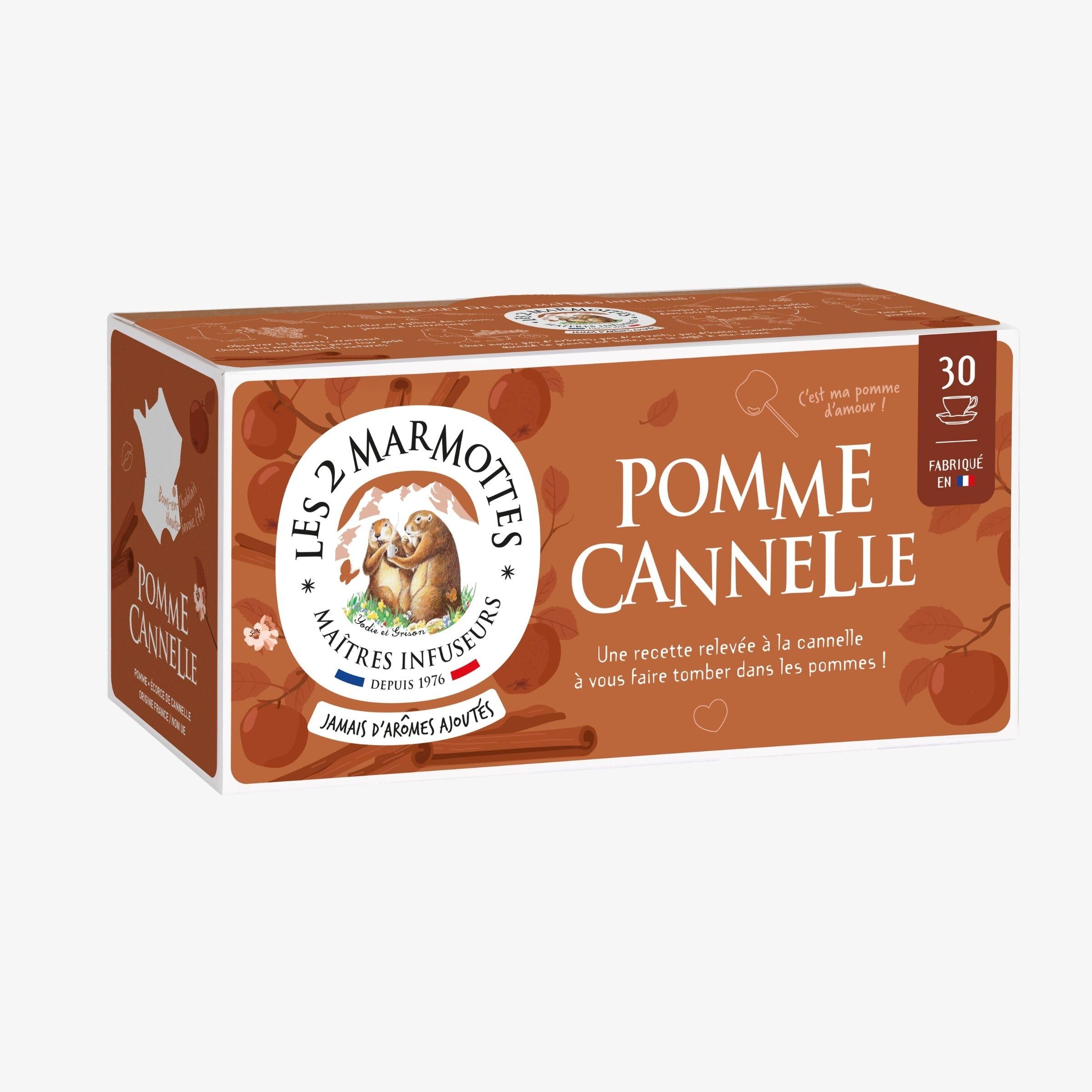 Infusion pomme cannelle Les 2 Marmottes - Made in France - Sans arômes ajoutés