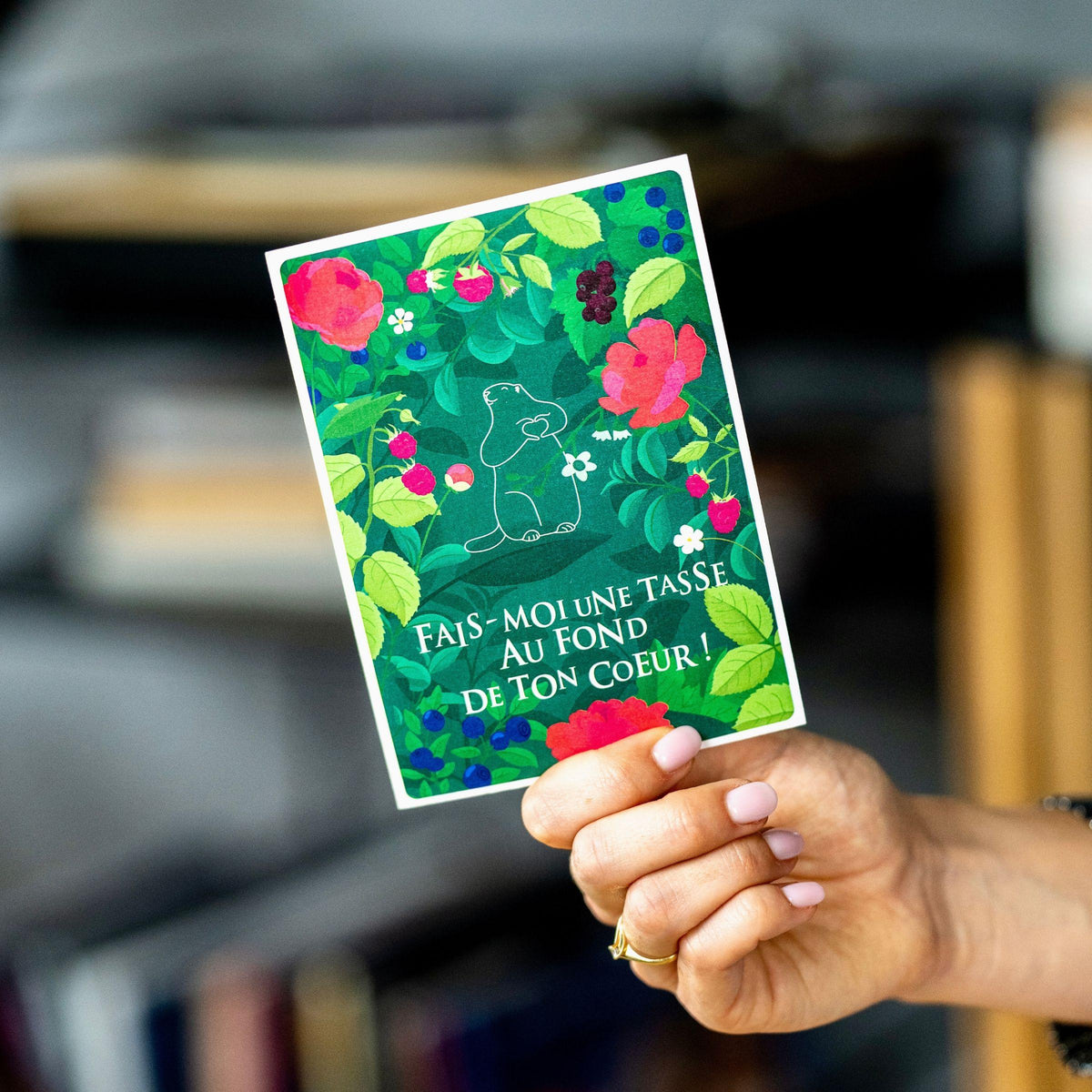 Carte postale message marmotte amour