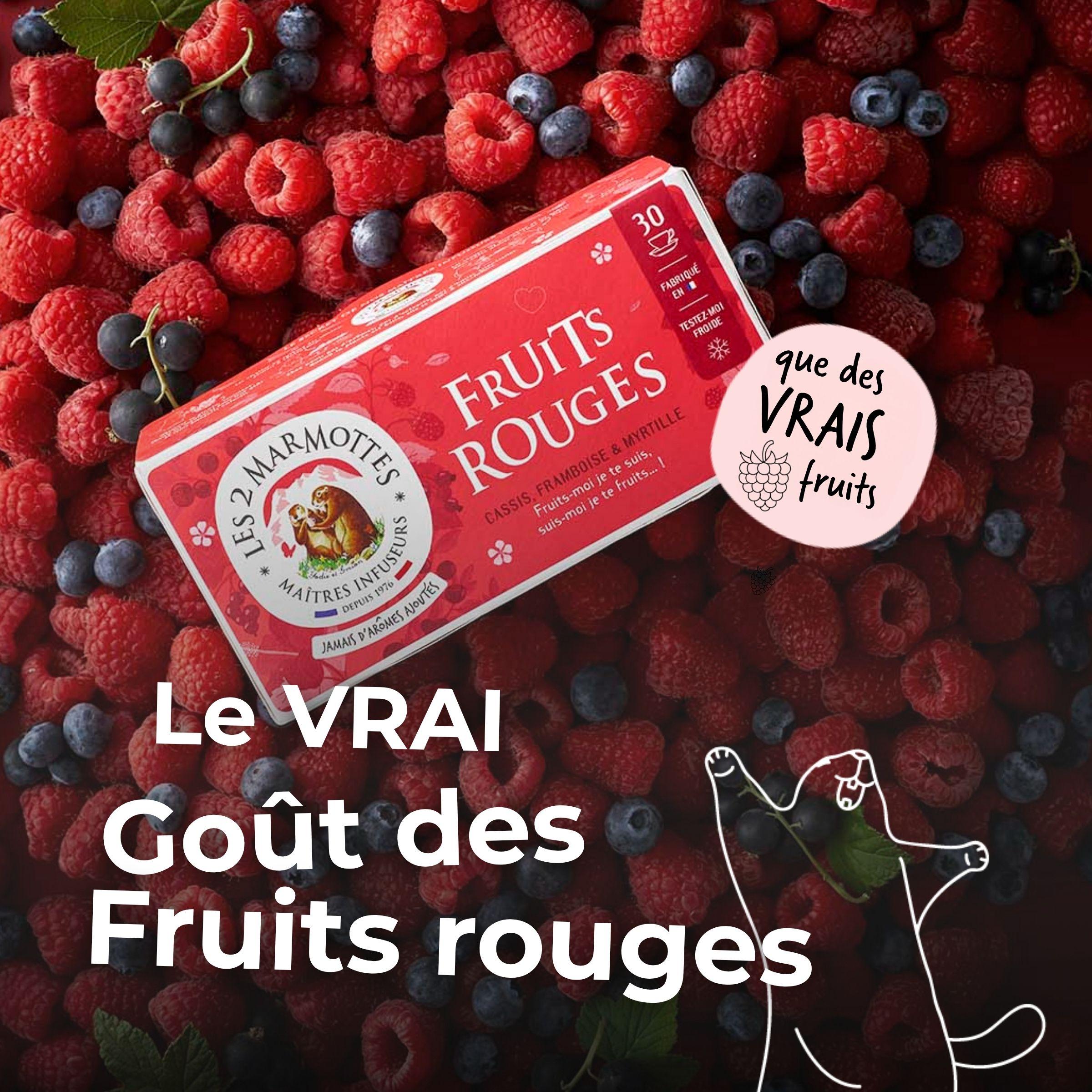 Le vrai goût des fruits rouges en infusion : tisane fruits rouges sans arômes ajoutés