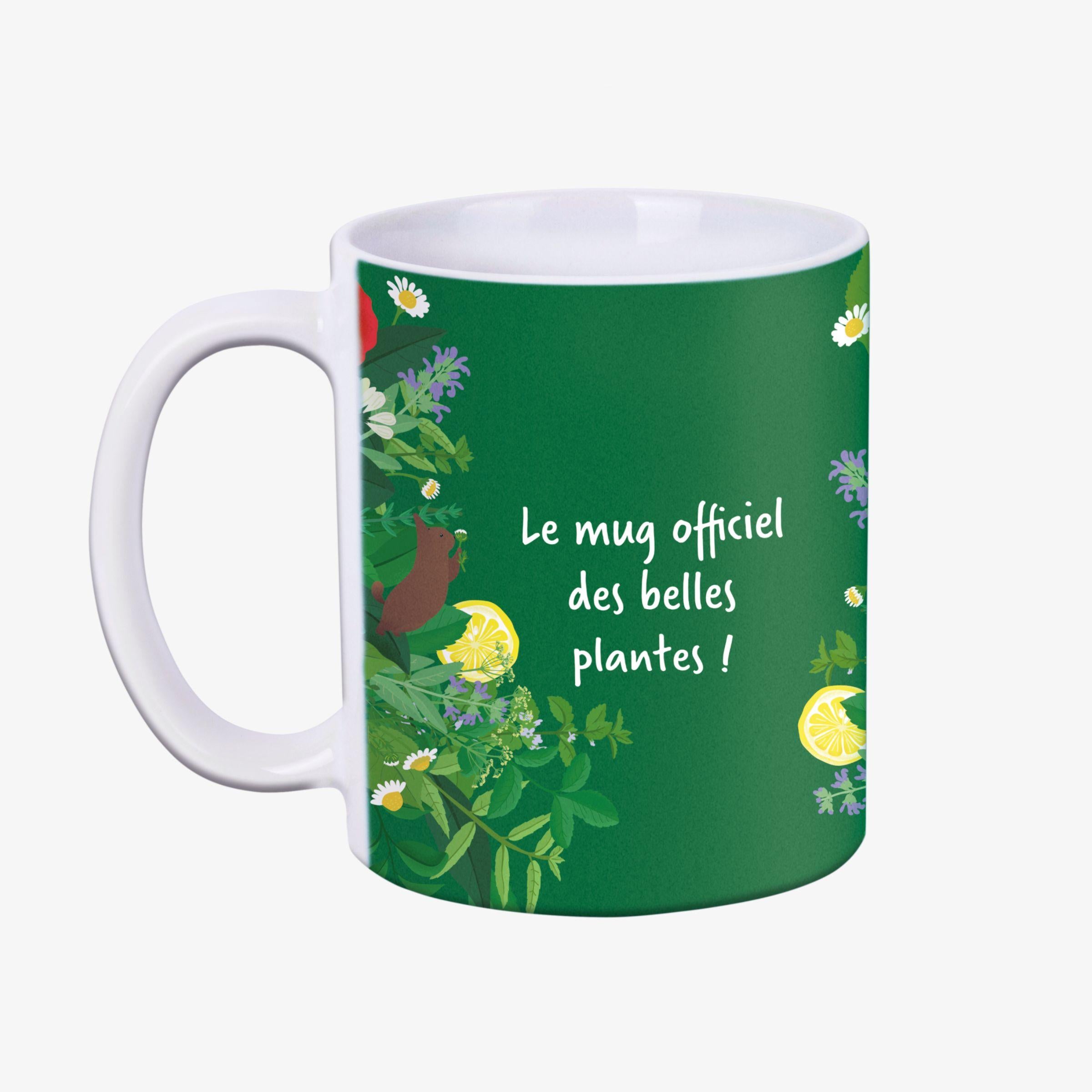 Citation mug marmottes 50 ans " le mug officiel des belles plantes"