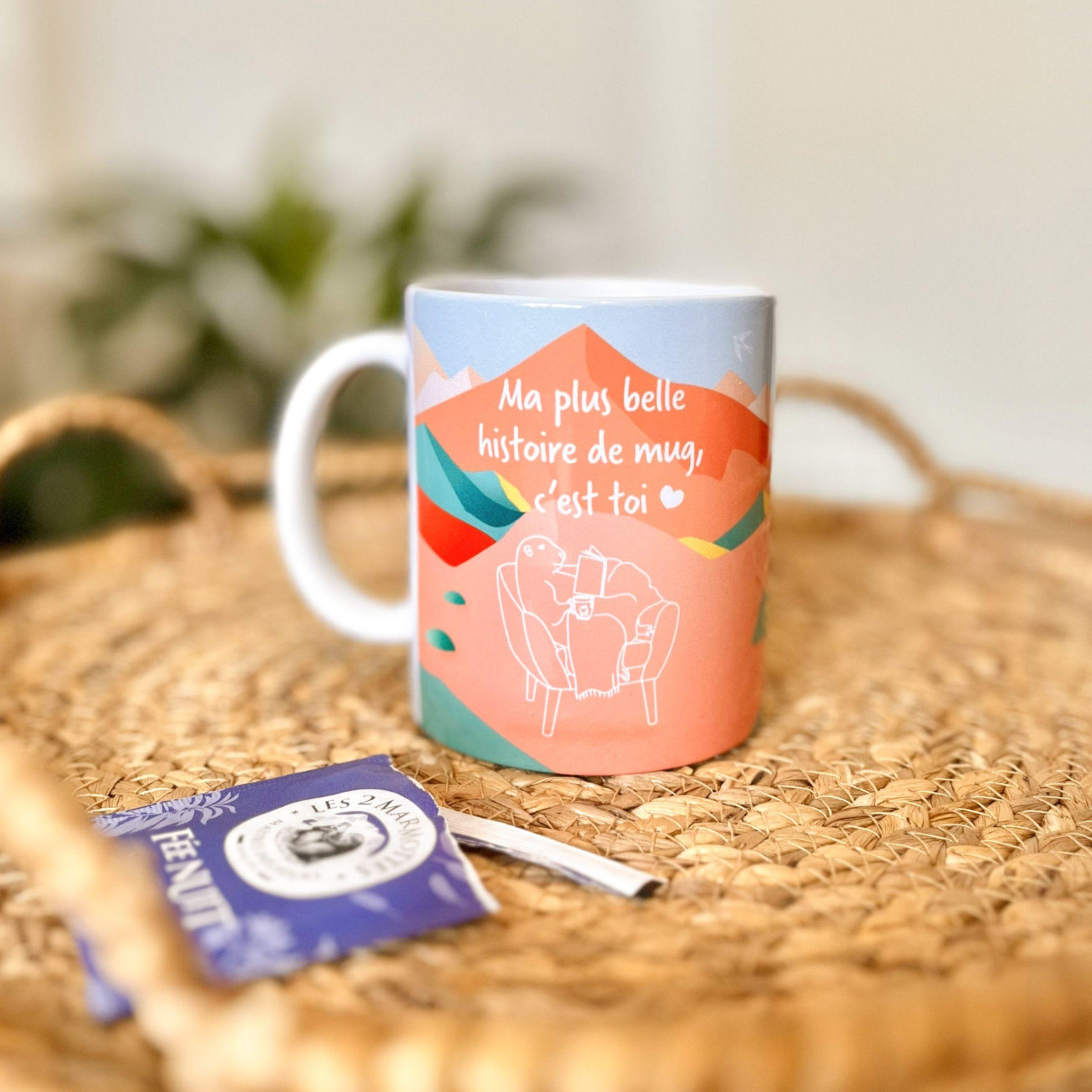 Mug rose marmotte mignonne