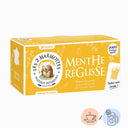 Tisane menthe réglisse Les 2 Marmottes, tisane au goût naturel sans arôme ajouté, à boire chaude ou en infusion glacée.