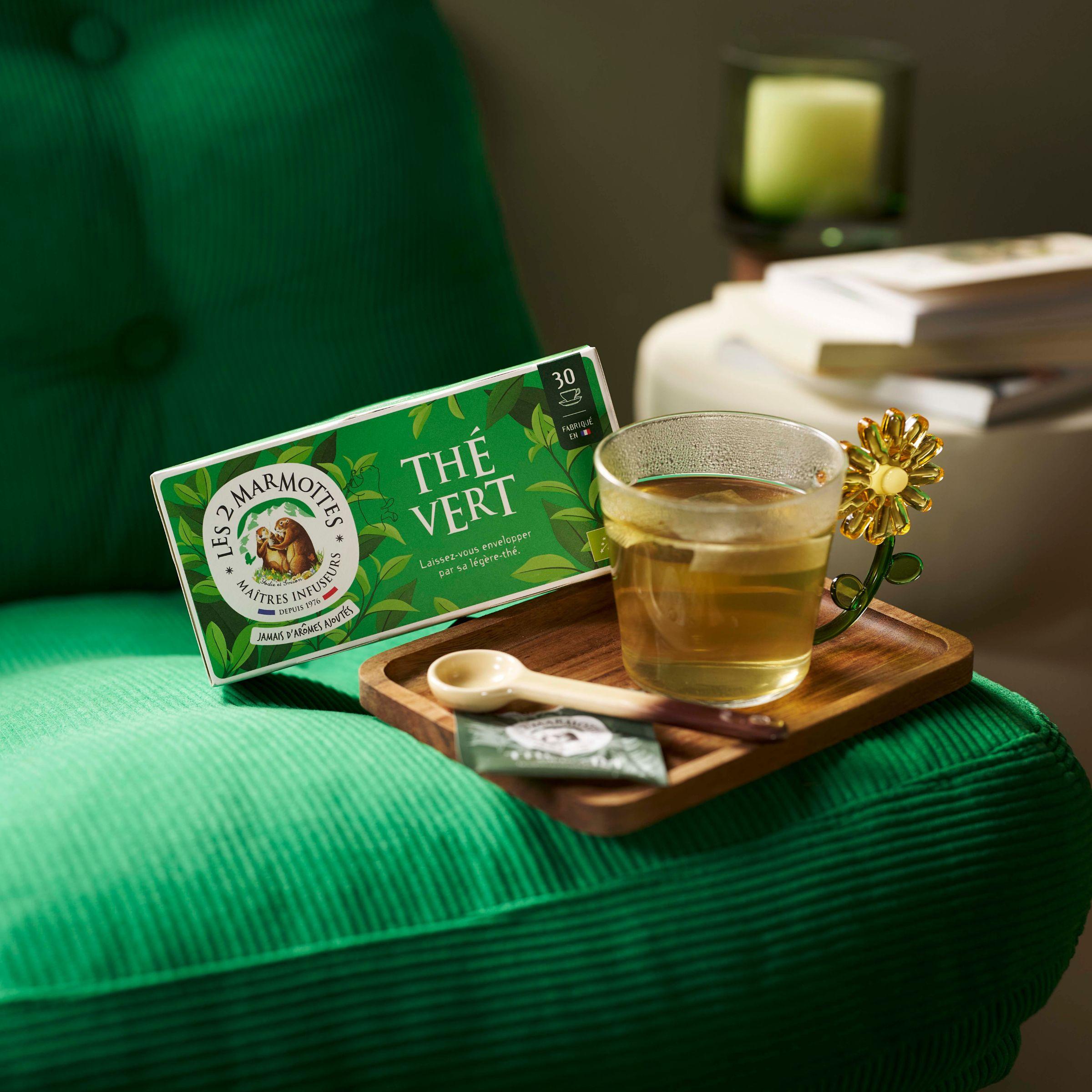 pur thé vert bio les 2 marmottes