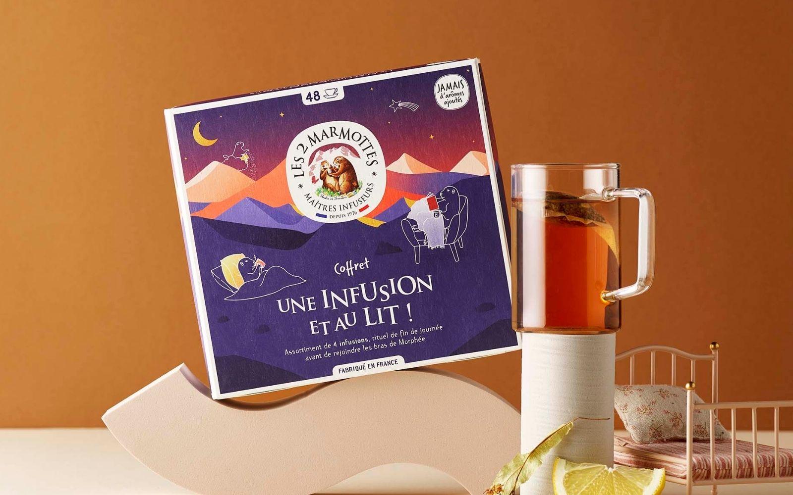 Petit coffret 4 tisanes du soir Les 2 Marmottes