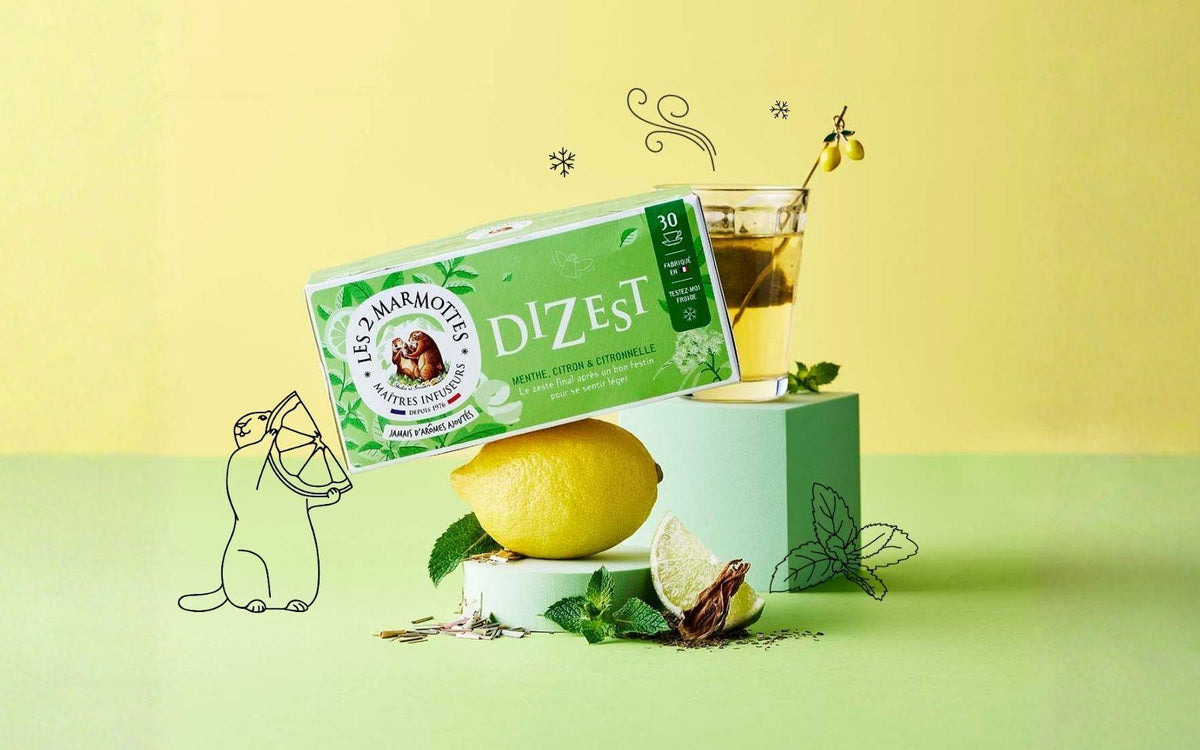 Dizest, tisane menthe-citron apres repas