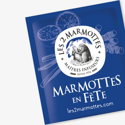 Sachet de tisane de noel Marmottes en Fête