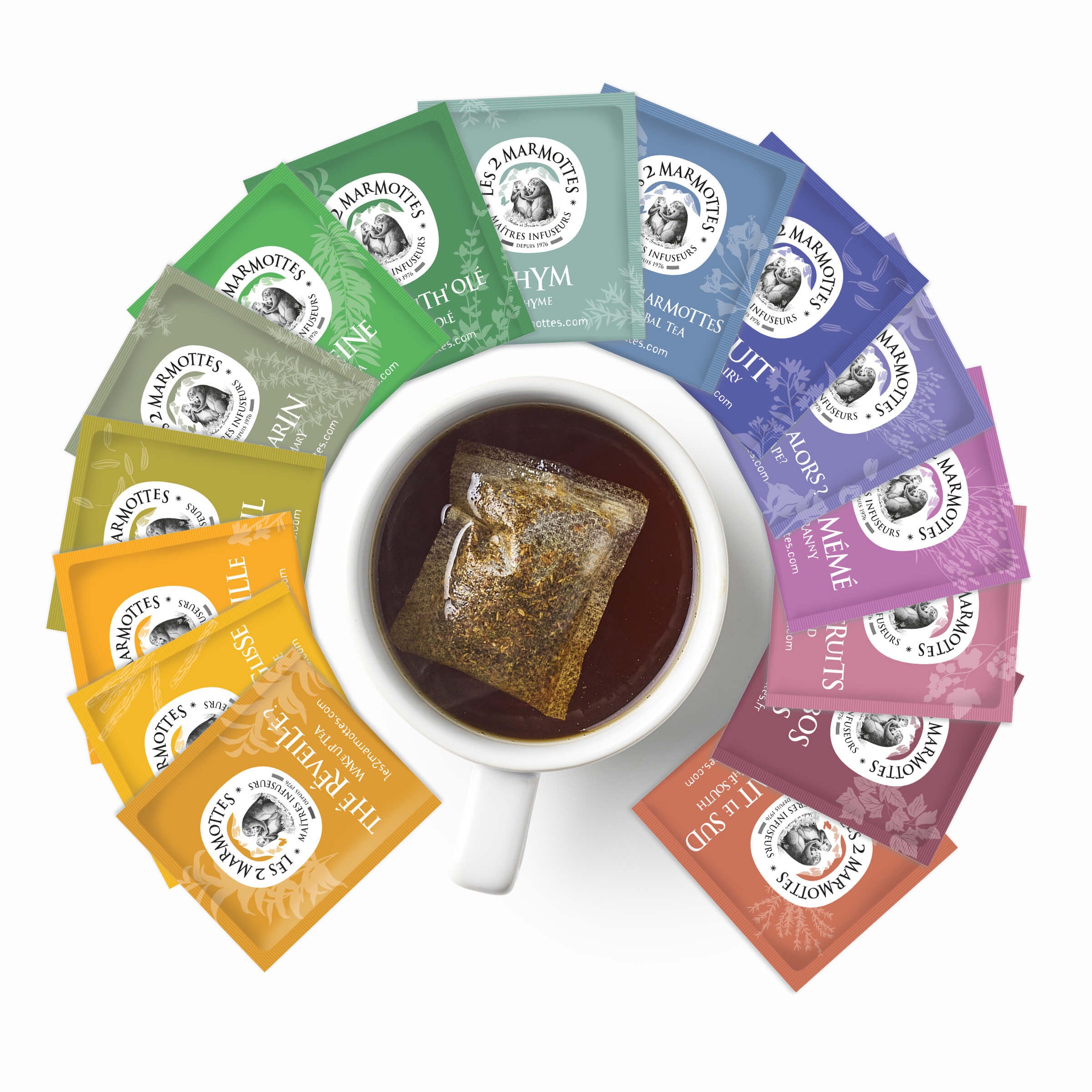 Assortiment de 15 tisanes et thés sans arômes ajoutés made in France Récoltes du terrier
