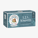 Tisane pour dormir 123 Sommeil Les 2 Marmottes. Infusion nuit 100% plantes, dont mélisse citron et camomille. Tisane sans arômes ajoutés, fabrication française.