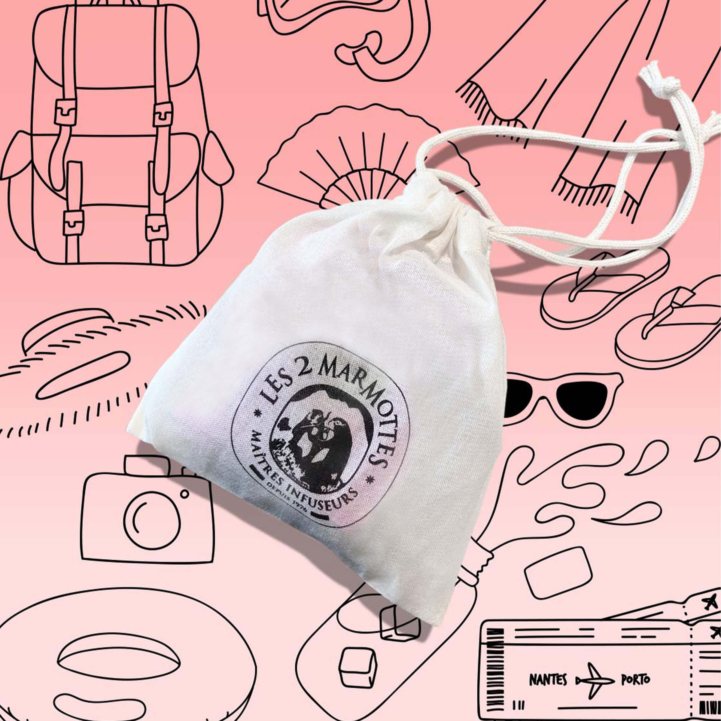 Pochette en coton bio vide