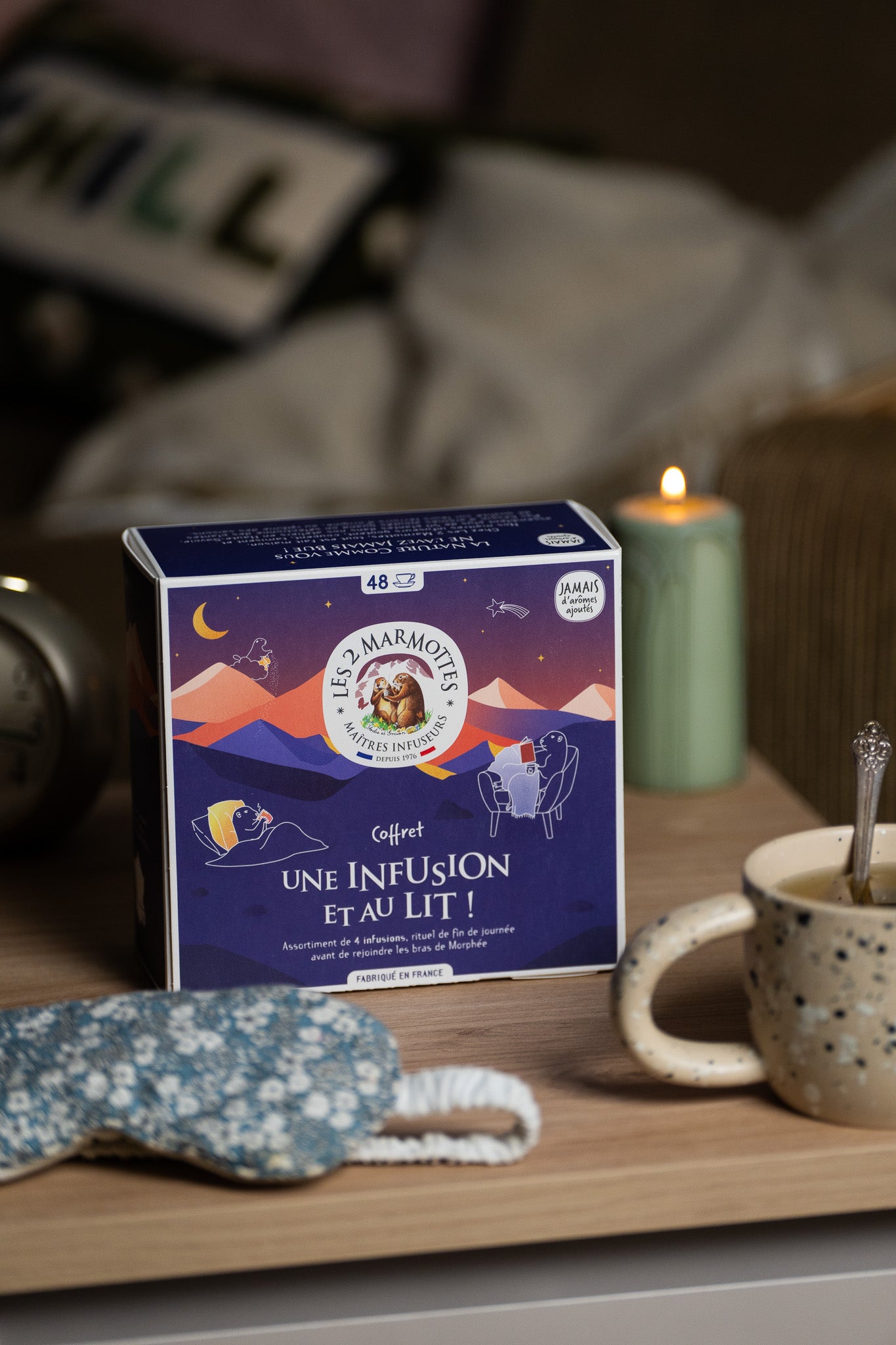 Découvrez le contenu du petit coffret une infusion et au lit