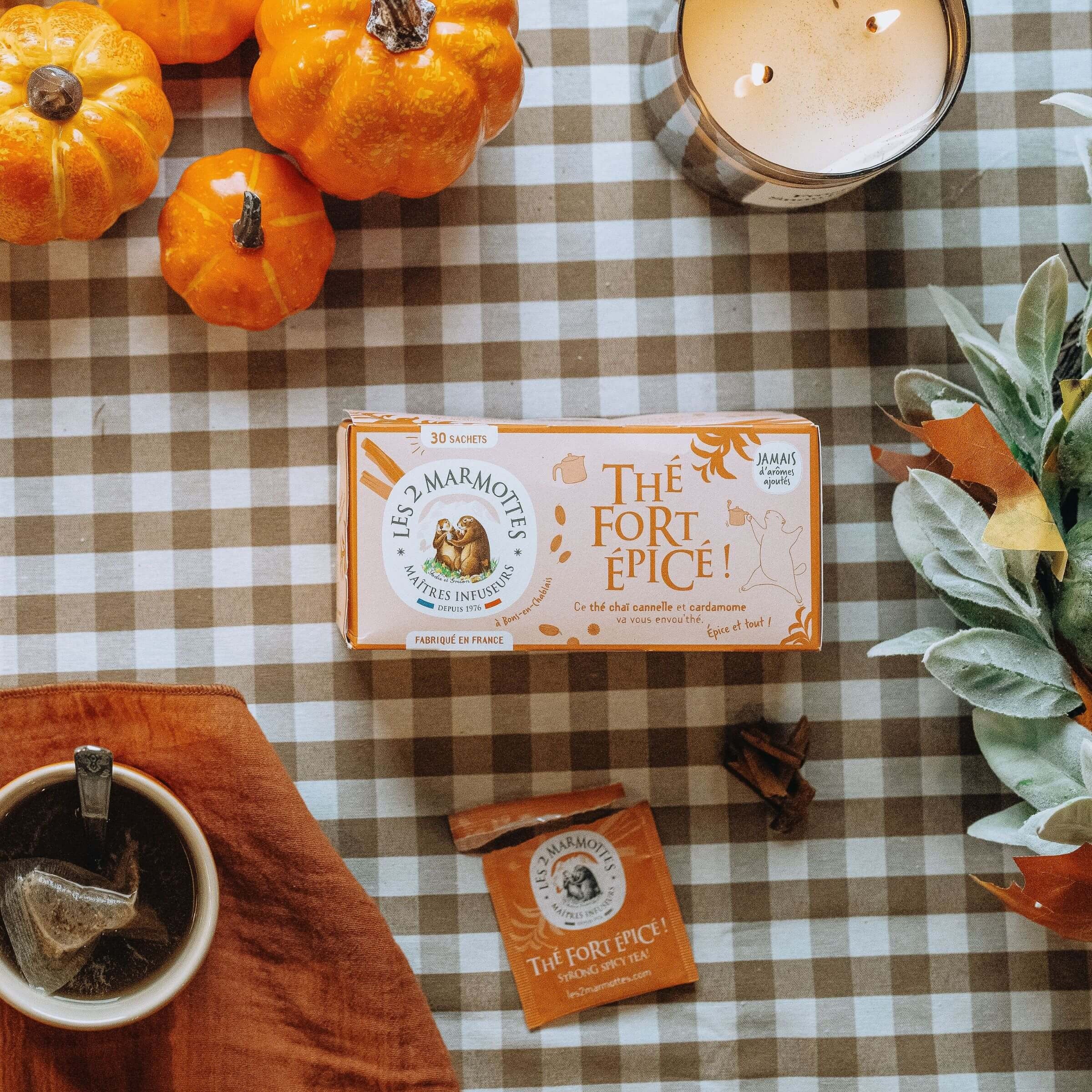 Thé chai bio aux épices sans arômes ajoutés