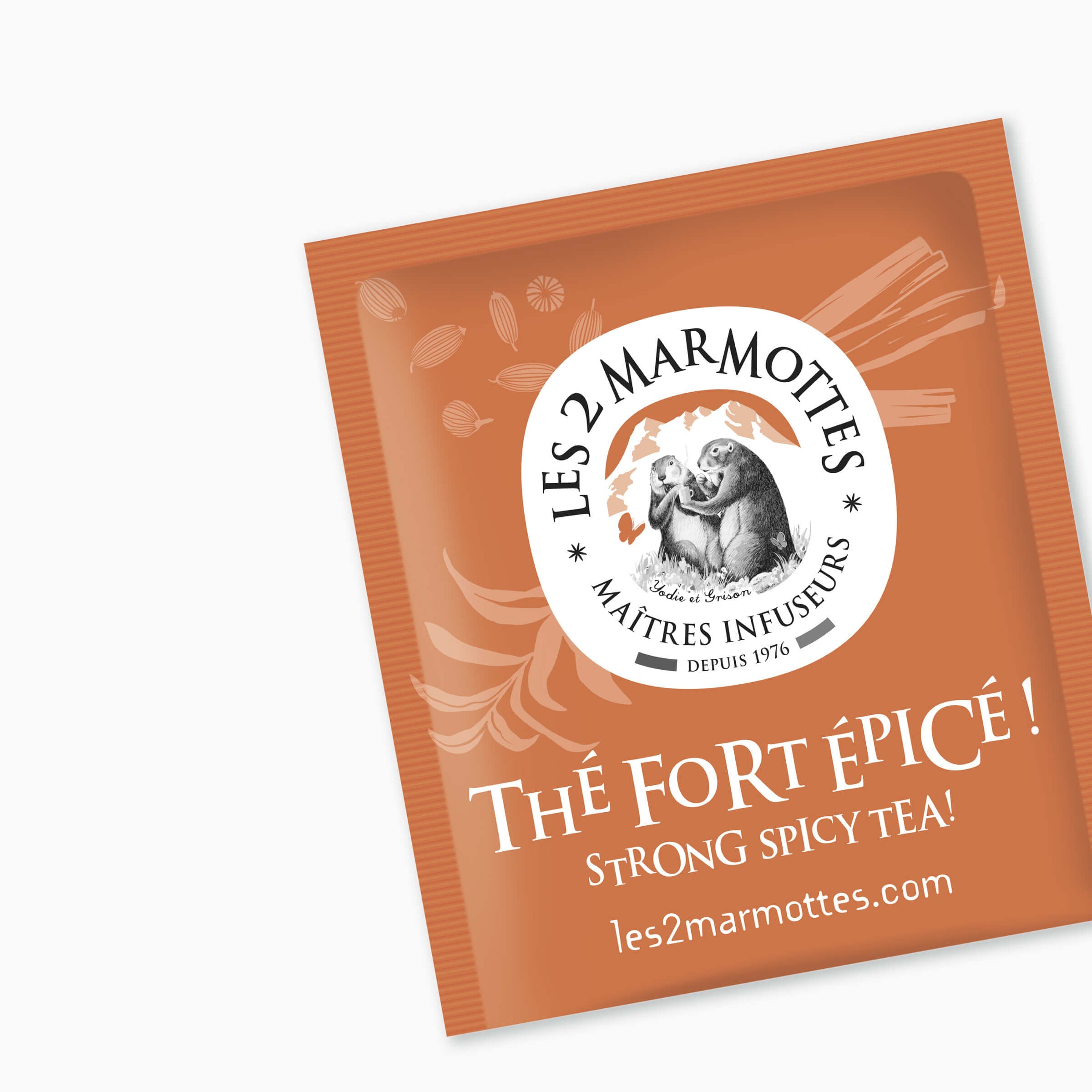 Sachet de thé noir fort aux épices les 2 marmottes